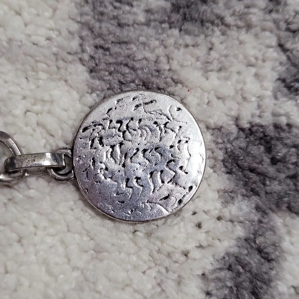 Chico's Messina Silver Metal Coin Medallion Chain Link Belt